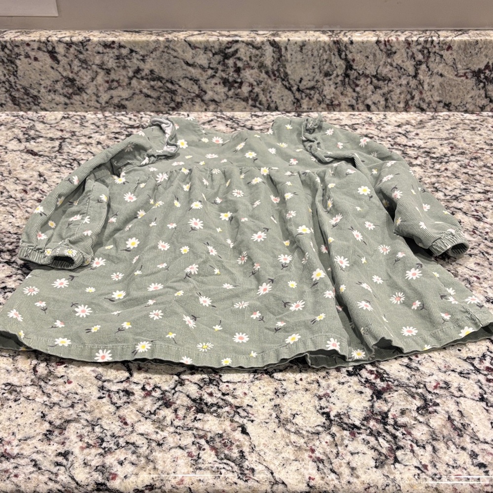 Angel Dear Green Floral Dress